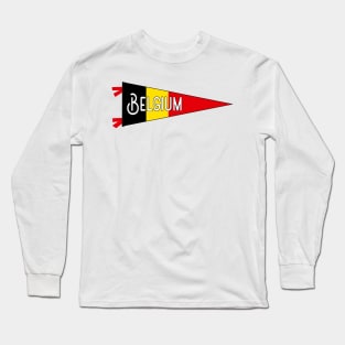 Belgium Flag Pennant Long Sleeve T-Shirt